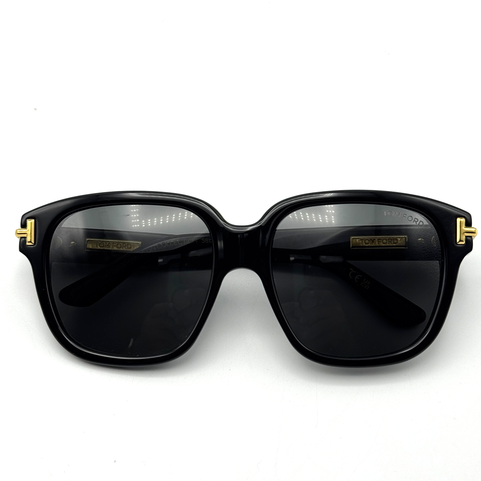 Tom Ford Sunglasses Icon Ft1236-F 01a Black Square Frame Gray Lens 58-18-140 New